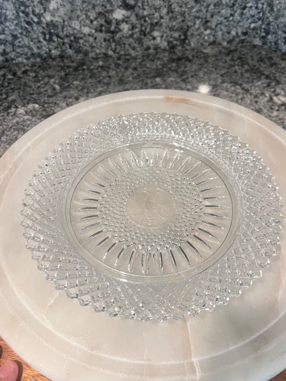 Avon 1978 92nd Anniversary Fostoria Lead Crystal 8" Collector Plate